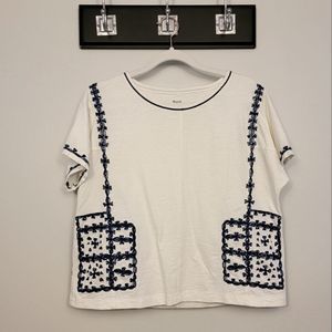 Madewell Embroidered Cropped Tee